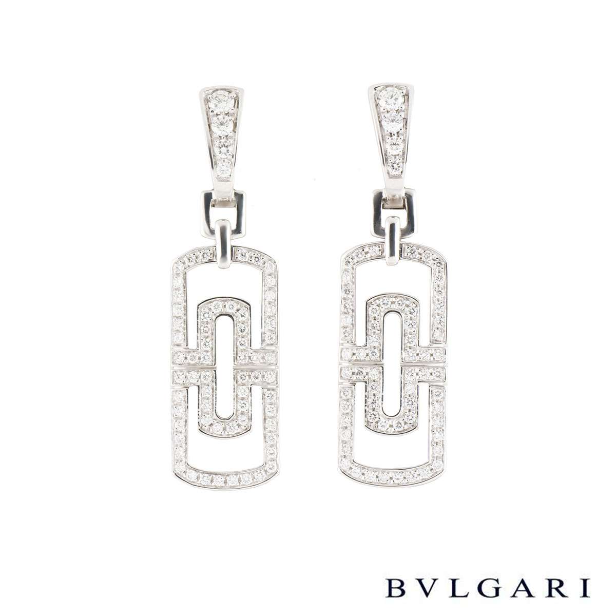 bvlgari diamond drop earrings